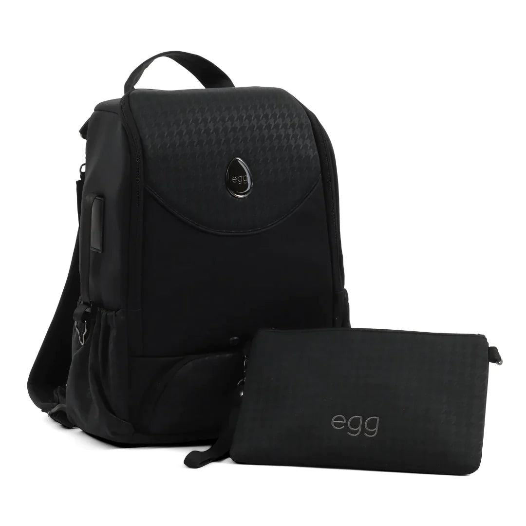 Egg 3 Luxury Travel Bundle With Shell Car Seat - Houndstooth Black Exclusive