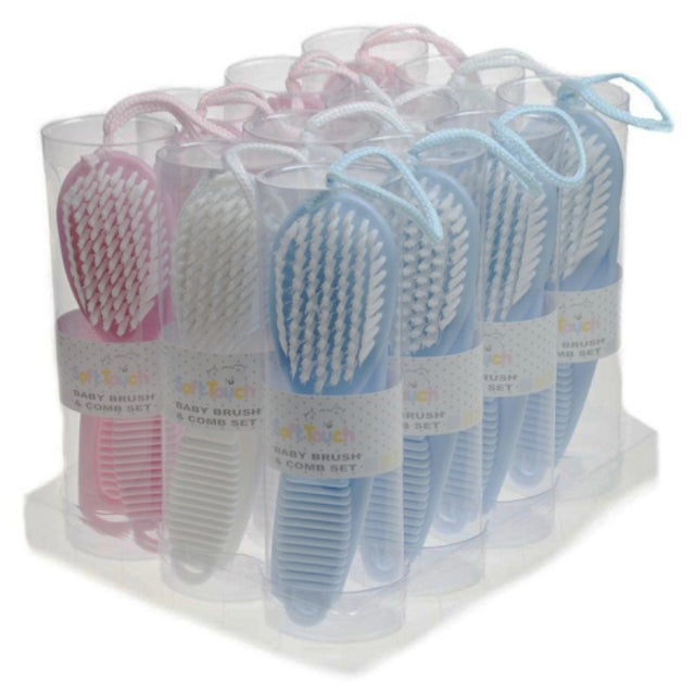 Soft Baby Brush and Comb Set - Blue