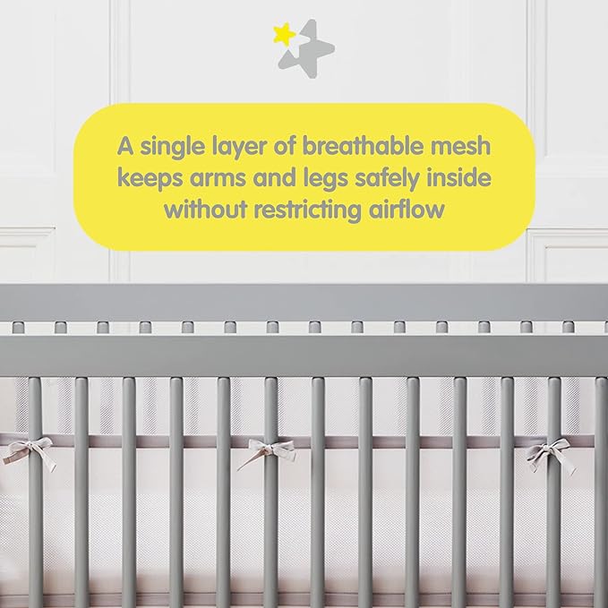 BreathableBaby 2 sided mesh cot/cotbed liner Woodland