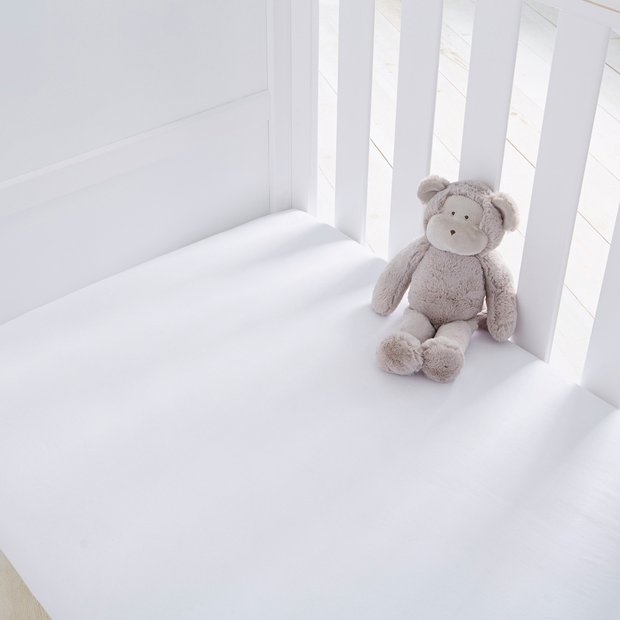 Silentnight Safe Nights Cot Fitted Sheets (Pack of 2) - White