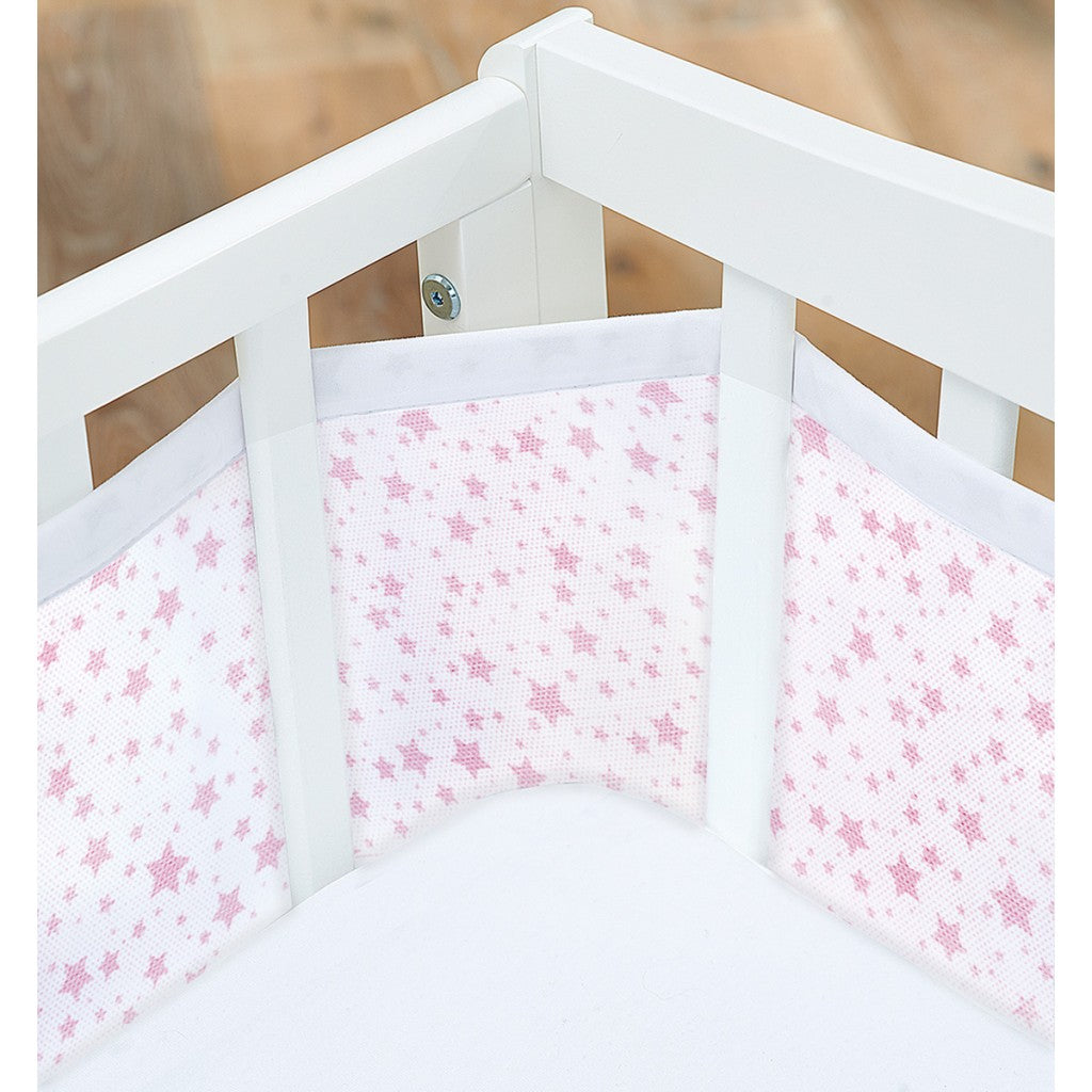 BreathableBaby Crib Liner Twinkle Pink Star