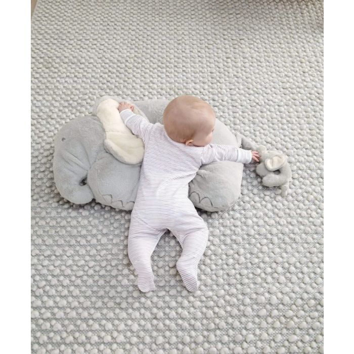 Mamas & Papas Tummy Time Snugglerug - Elephant & Baby