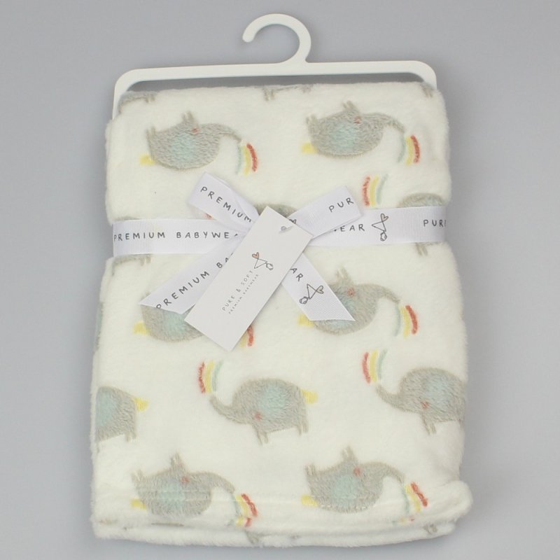 Baby Elephant Print cuddle fleece wrap