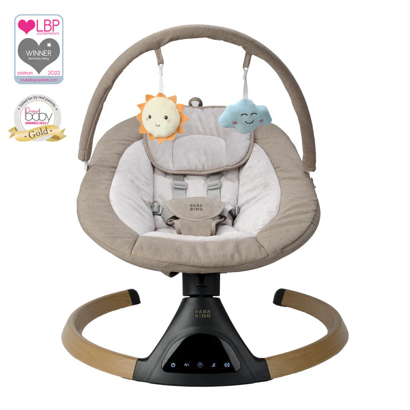 Bababing Hub 2 electric baby swing chair (Grey/Beige)