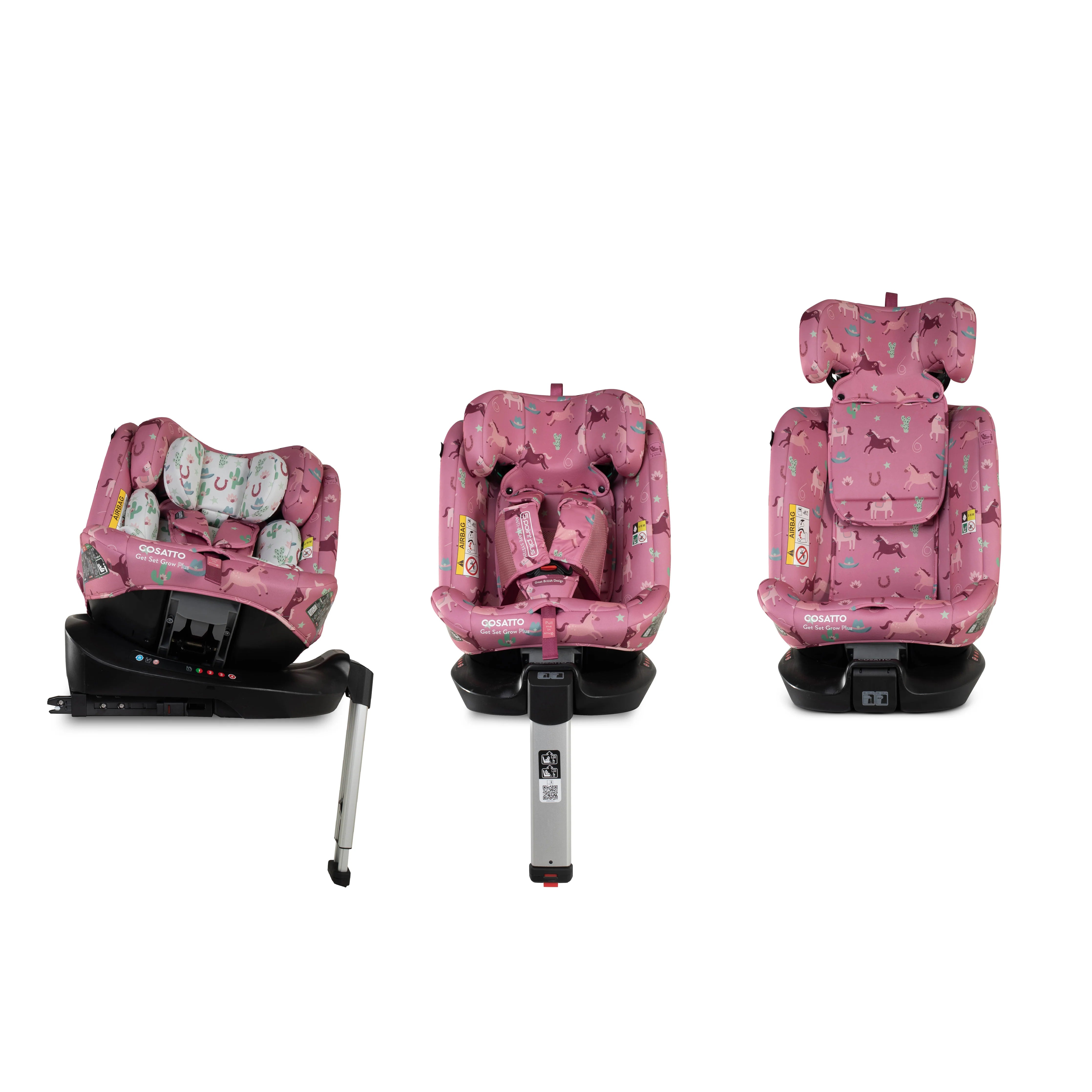 Get Set Grow Plus i-Size 360 Car Seat Pony Party
