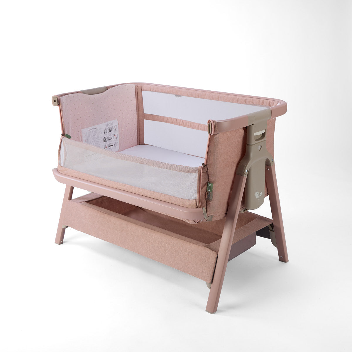 Cozee Zen Bedside Crib - Blush