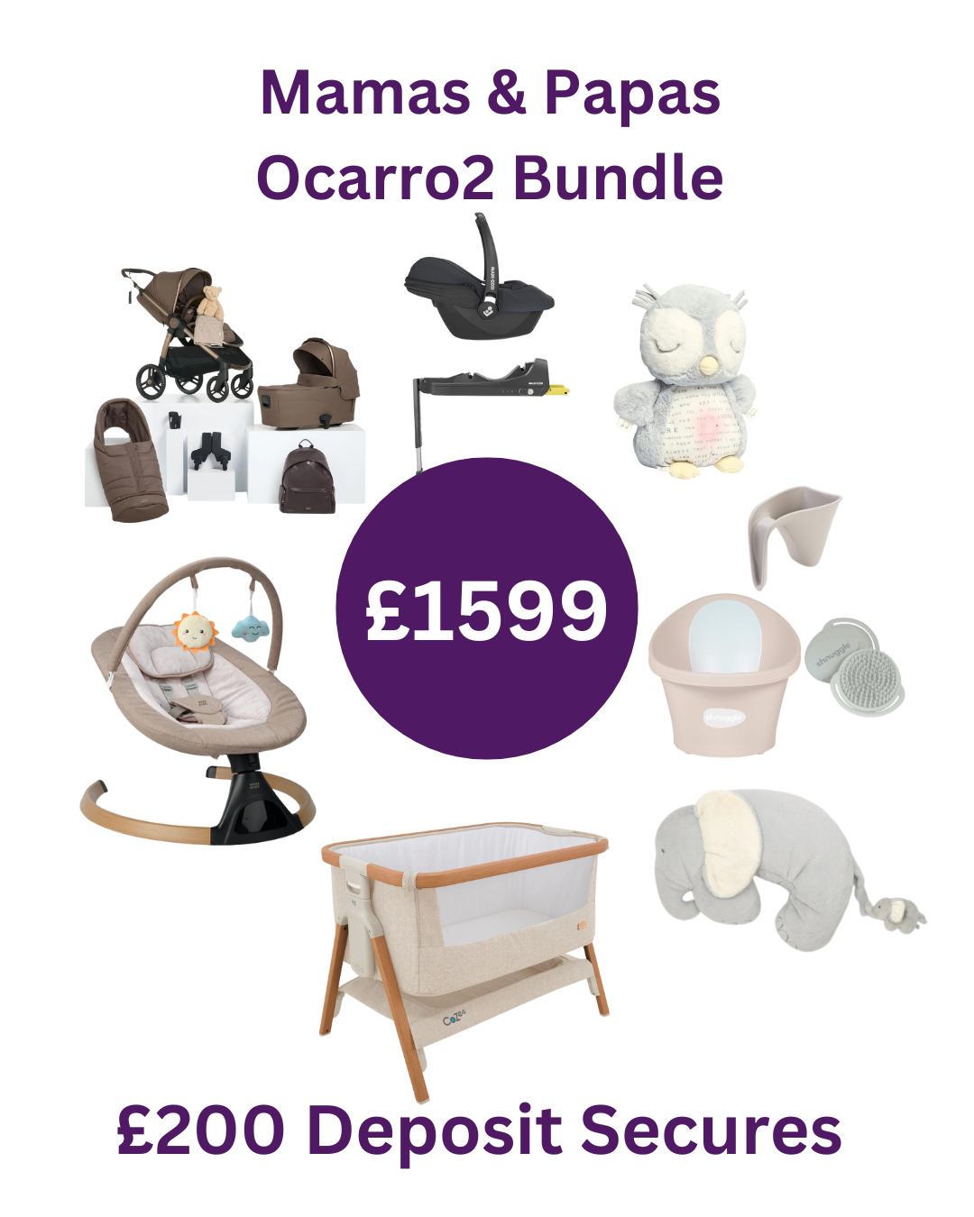 Ocarro2 Premium Pram Bundle Crema
