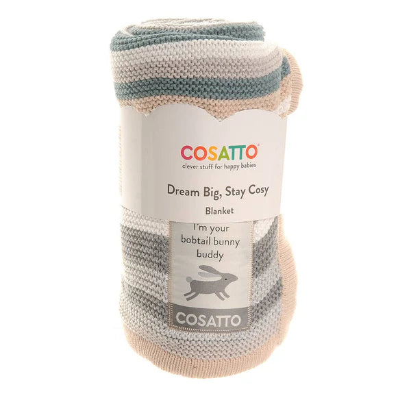 Cosatto Knitted Stripe Blanket – Bob Tail