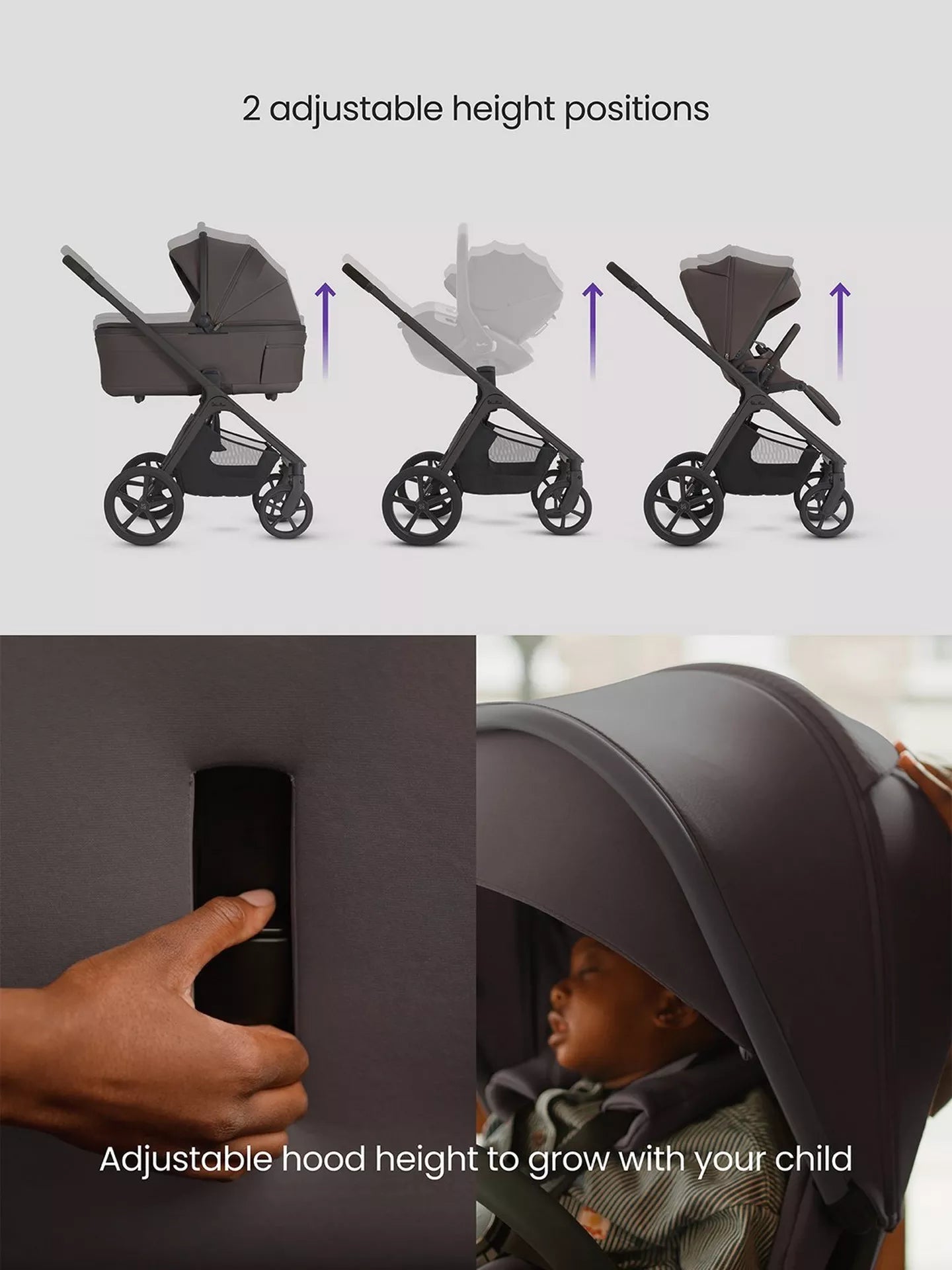 Silver Cross Cove 2 Chocolate Travel System Ultimate 360 Infant Carrier Bundle