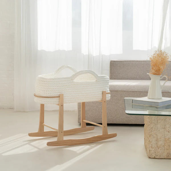 Crochet Moses Basket With Stand - Pre-order Mid July