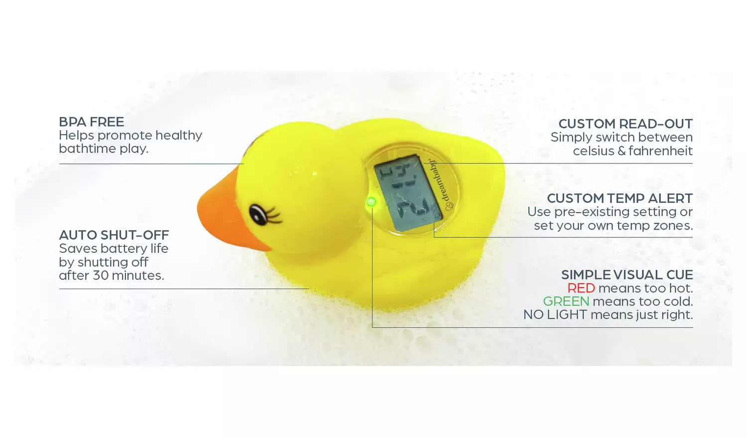 Dreambaby Duck Baby Bath Thermometer