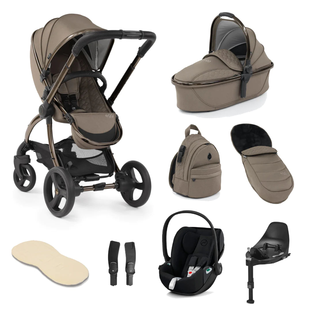 Egg3 Luxury Bundle Mink with Cybex Cloud G Reclining Car Seat
