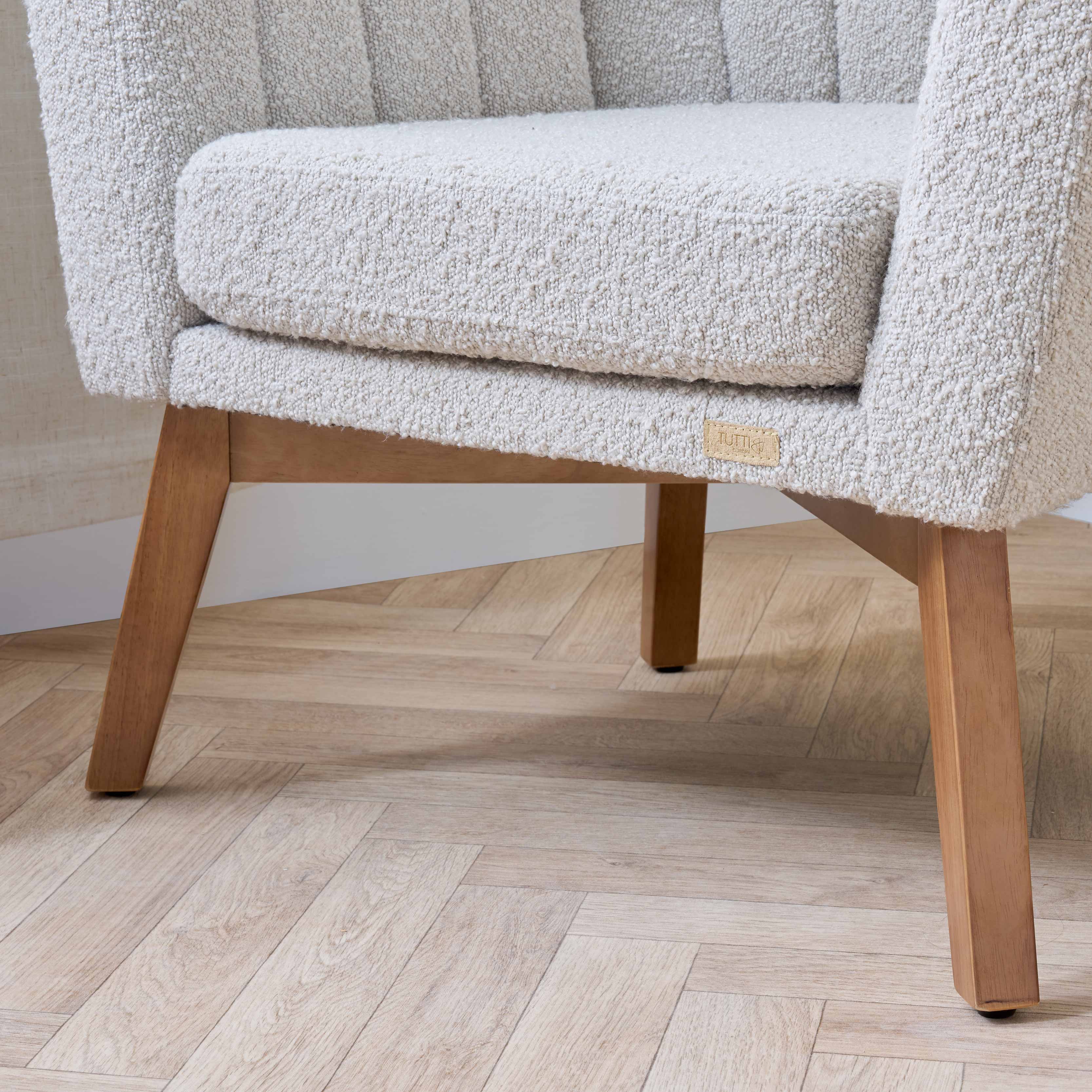Jonah Luxe Rocking Chair & Footstool Mushroom