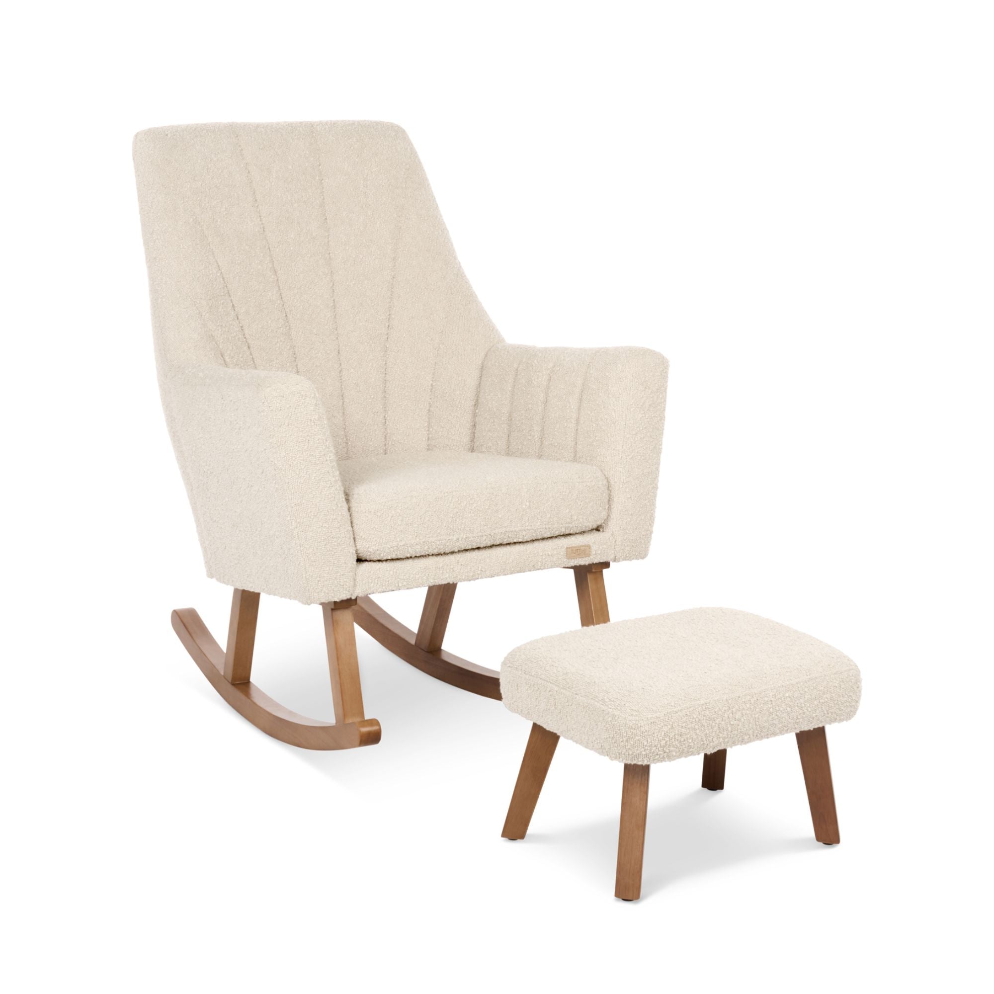Jonah Luxe Rocking Chair & Footstool Mushroom