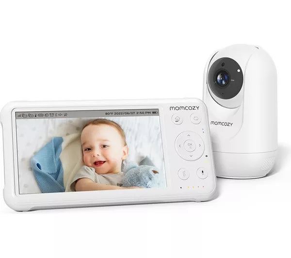 MOMCOZY BM01 5" LCD Screen Video Baby Monitor - White