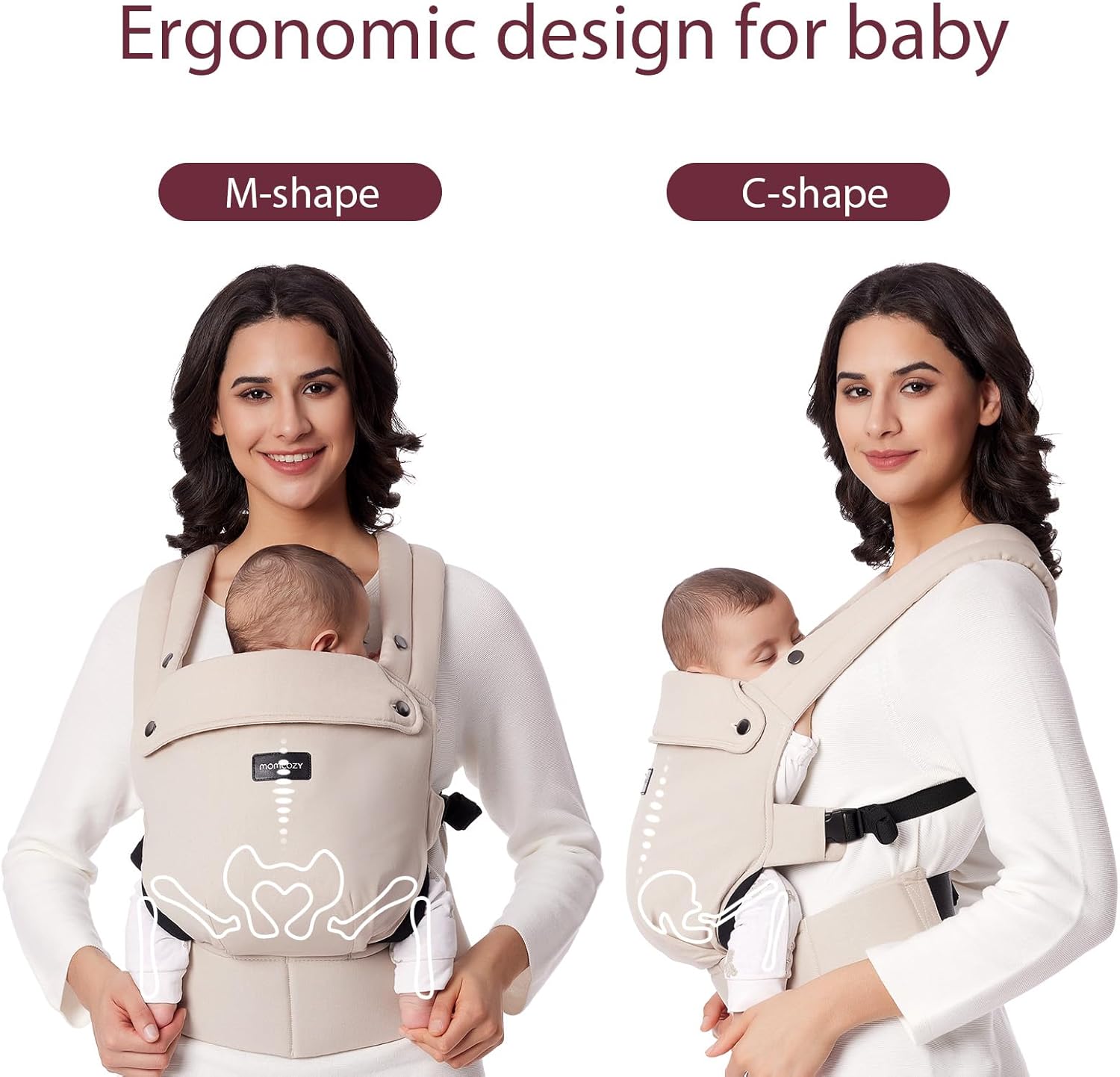 Momcozy Cotton Baby Carrier - Khaki