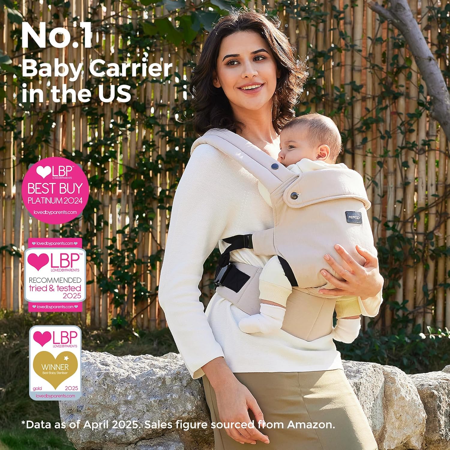 Momcozy Cotton Baby Carrier - Khaki