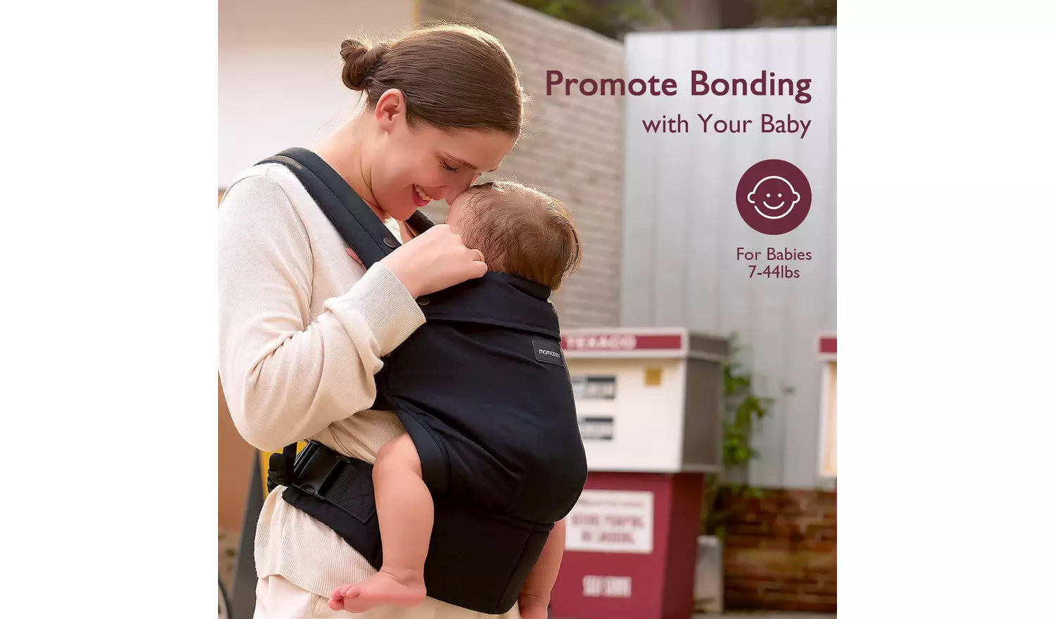 Momcozy Cotton Baby Carrier - Black