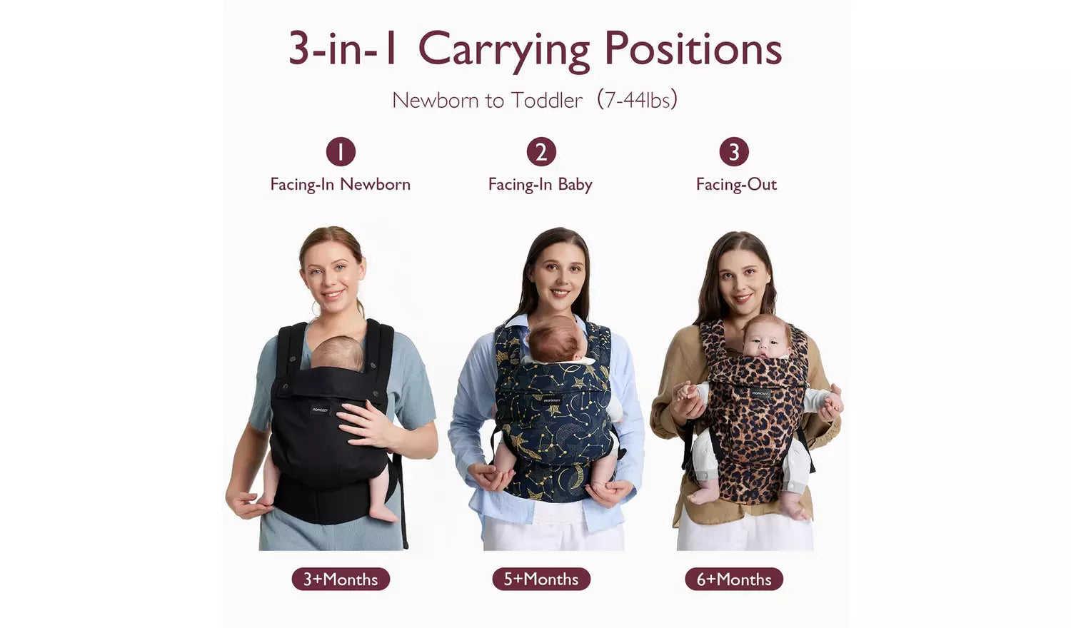 Momcozy Cotton Baby Carrier - Black