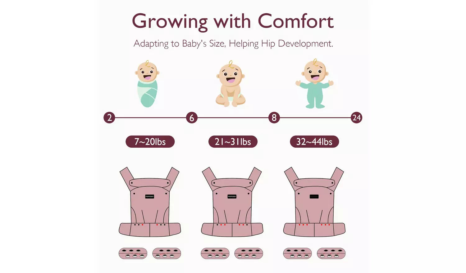 Momcozy Cotton Baby Carrier - Black