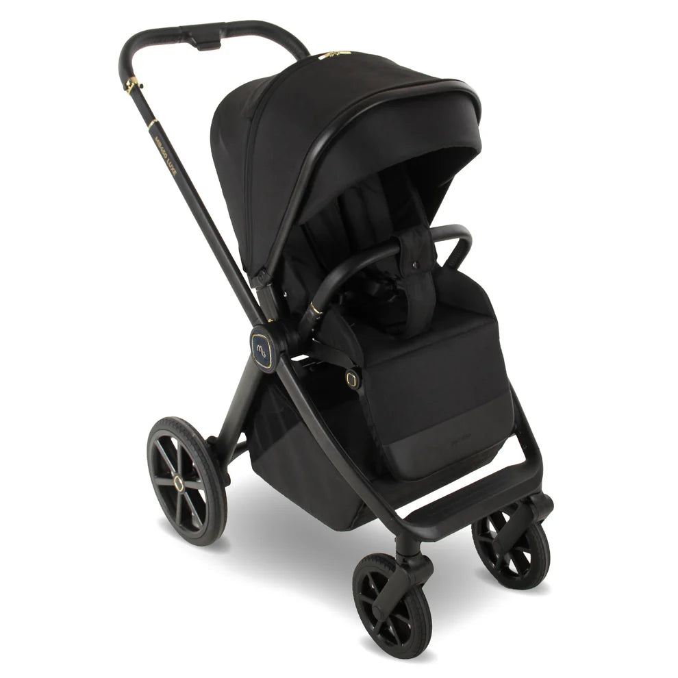 My Babiie 450 LUXE 3-in-1 Travel System with Rotating Car Seat & Toddler Seat + Base - Black