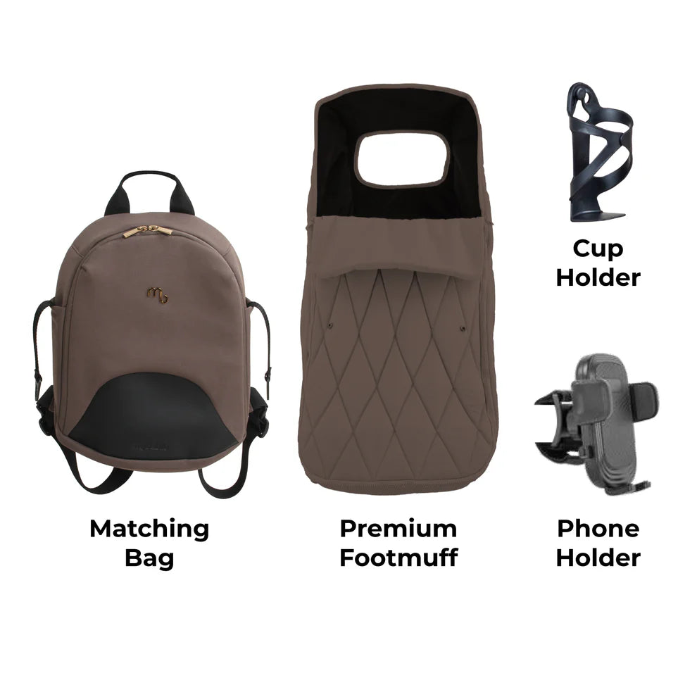 My Babiie 450 LUXE 3-in-1 Travel System with Rotating Car Seat + Base - Cookie Pre Order June/July