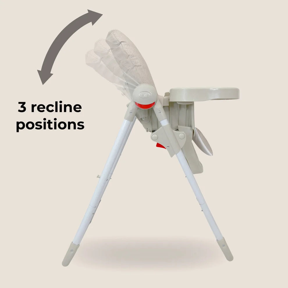My Babiie Premium Highchair - Oatmeal Herringbone