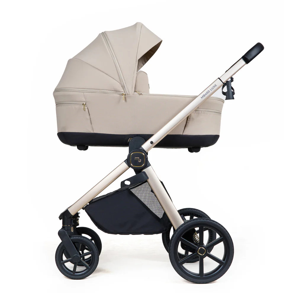 My Babiie 450 LUXE 3-in-1 Travel System with Rotating Car Seat & Toddler Seat + Base - Feather - Pre Order