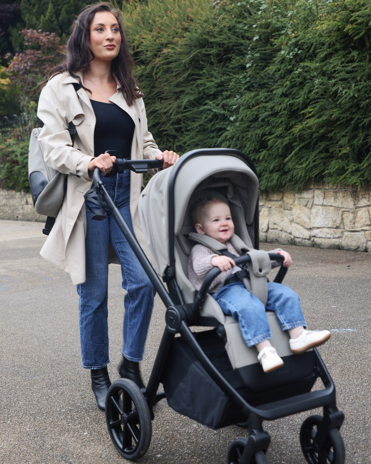 My Babiie 450 LUXE 3-in-1 Travel System with Rotating Car Seat & Toddler Seat + Base - Mink Pre -Order March