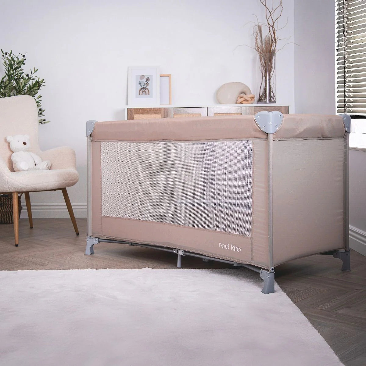 Red Kite Sleepsound Travel Cot - Oatmeal