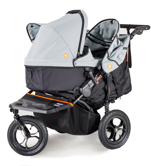 NIPPER DOUBLE V5 (RAIN COVER AND REMOVABLE BASKET INCLUDED) -  Rocksalt Grey