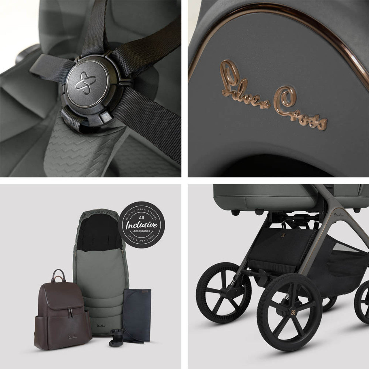 Silver Cross Cove 360 Travel System Bundle – Pewter