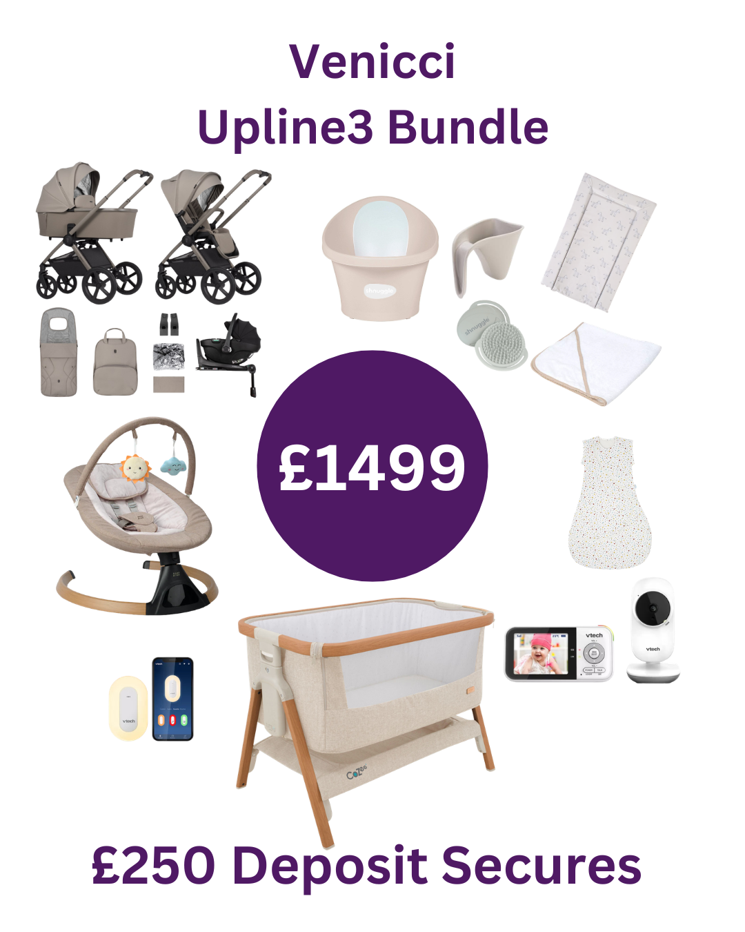 Upline3 Introductory Bundle Includes Free Carrycot Stand & Cupholder  Instore Collection