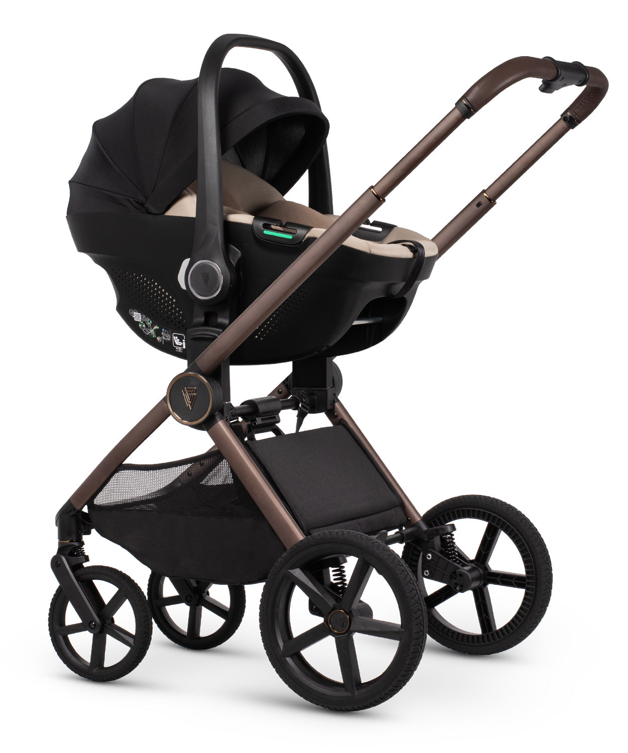 Venicci Upline 3 Sand + Car Seat & Base 4-in-1 Bundle