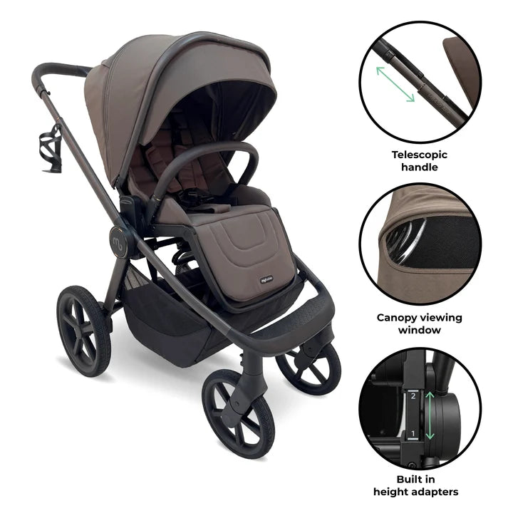 PRE ORDER My Babiie Arc Travel System + Rotating Car Seat + Toddler Seat + Base