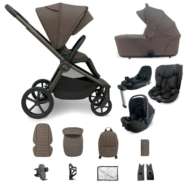 PRE ORDER My Babiie Arc Travel System + Rotating Car Seat + Toddler Seat + Base