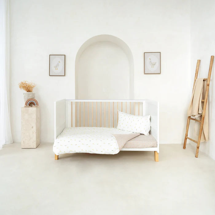 Reversible Little Duckling Cot Bed Duvet Cover and Pillowcase Set