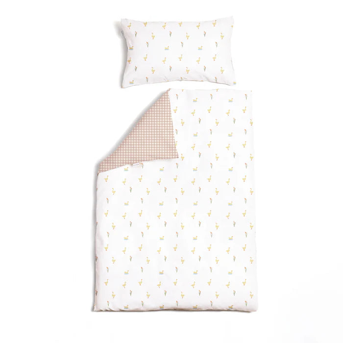 Reversible Little Duckling Cot Bed Duvet Cover and Pillowcase Set
