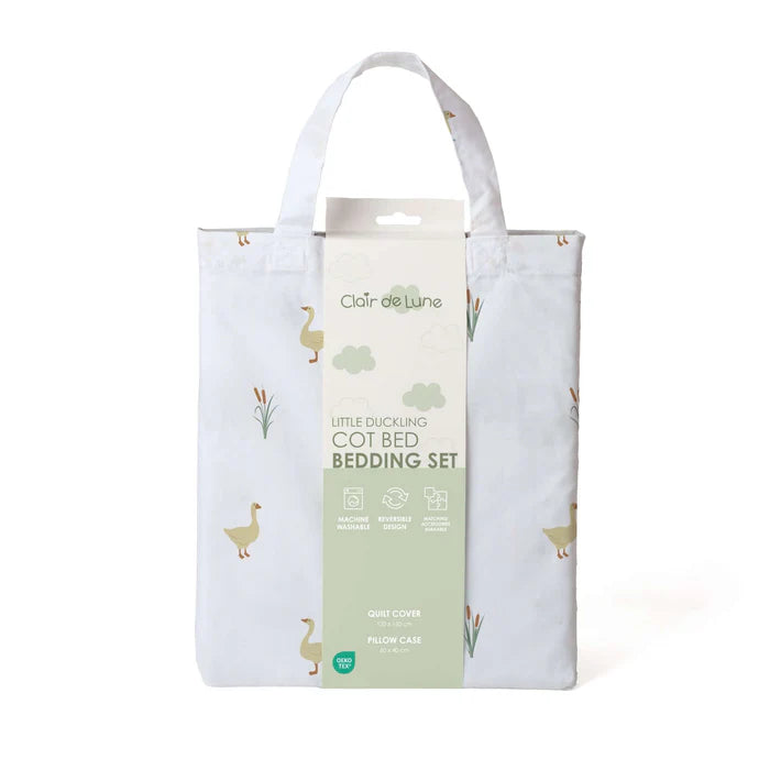 Reversible Little Duckling Cot Bed Duvet Cover and Pillowcase Set