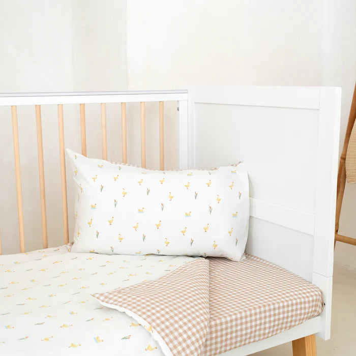 Reversible Little Duckling Cot Bed Duvet Cover and Pillowcase Set