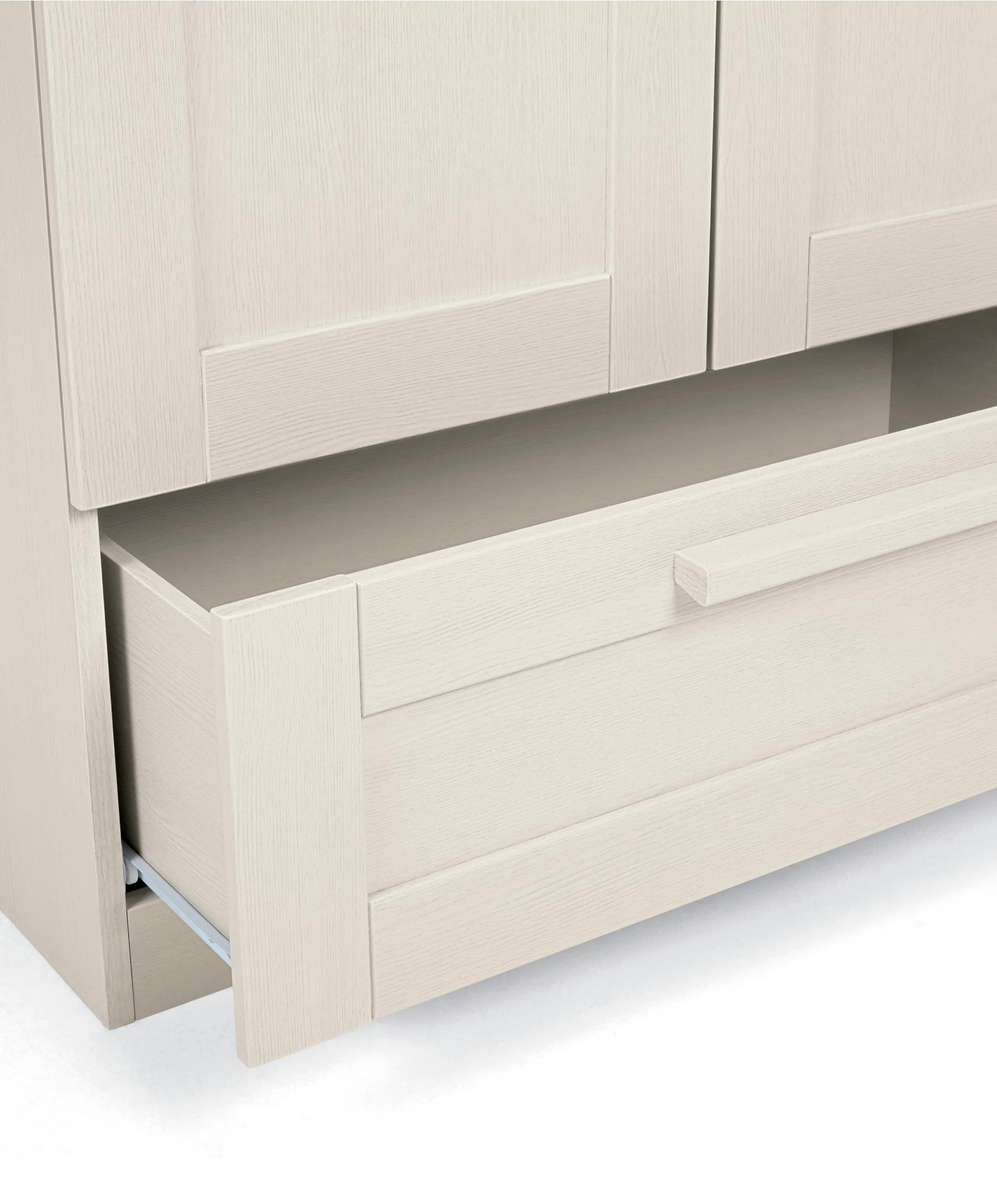 Mamas & Papas Atlas 3 Piece Cotbed Range with Dresser Changer &amp; Wardrobe - Stone Instore Collection