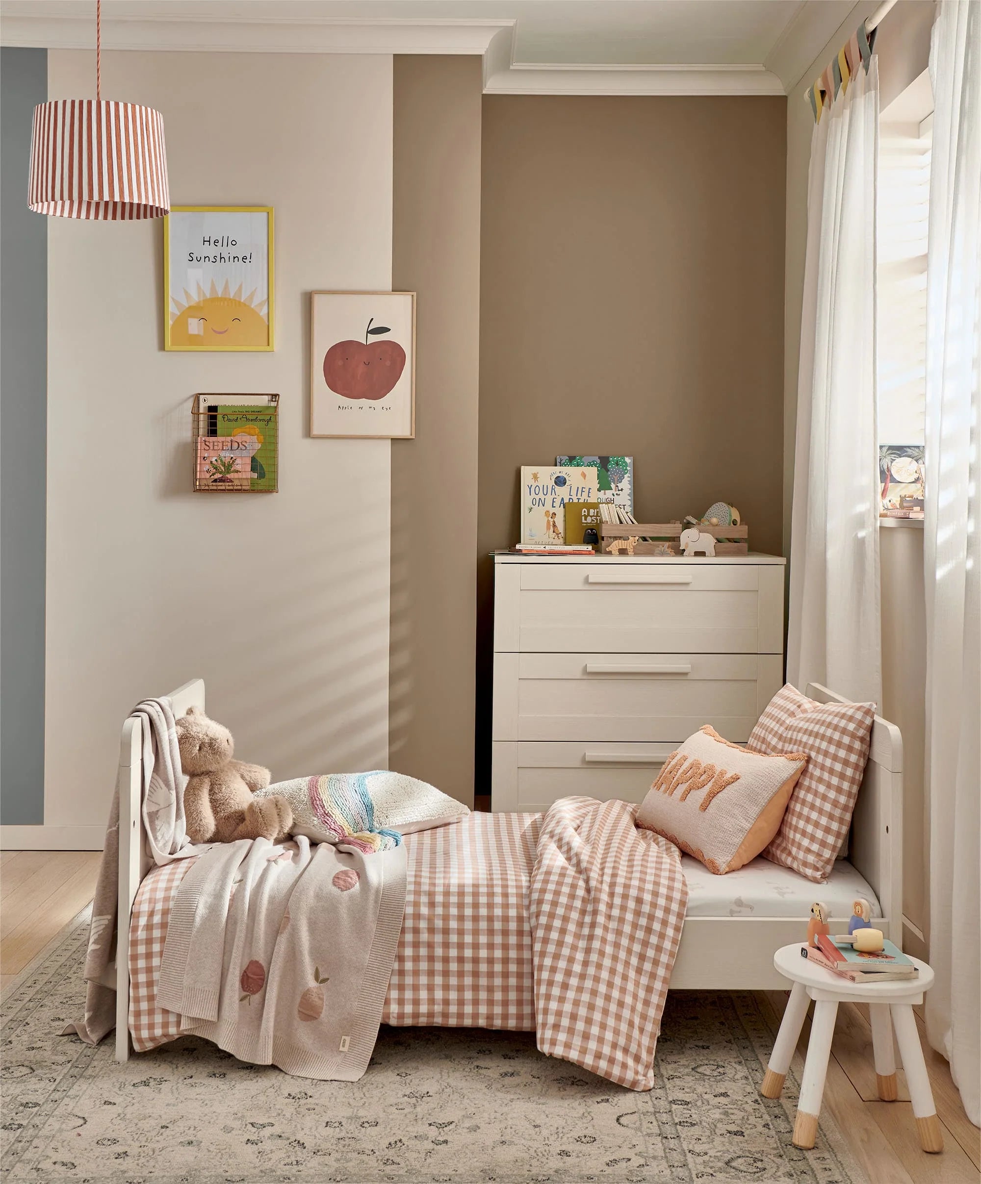 Mamas & Papas Atlas 3 Piece Cotbed Range with Dresser Changer &amp; Wardrobe - Stone Instore Collection