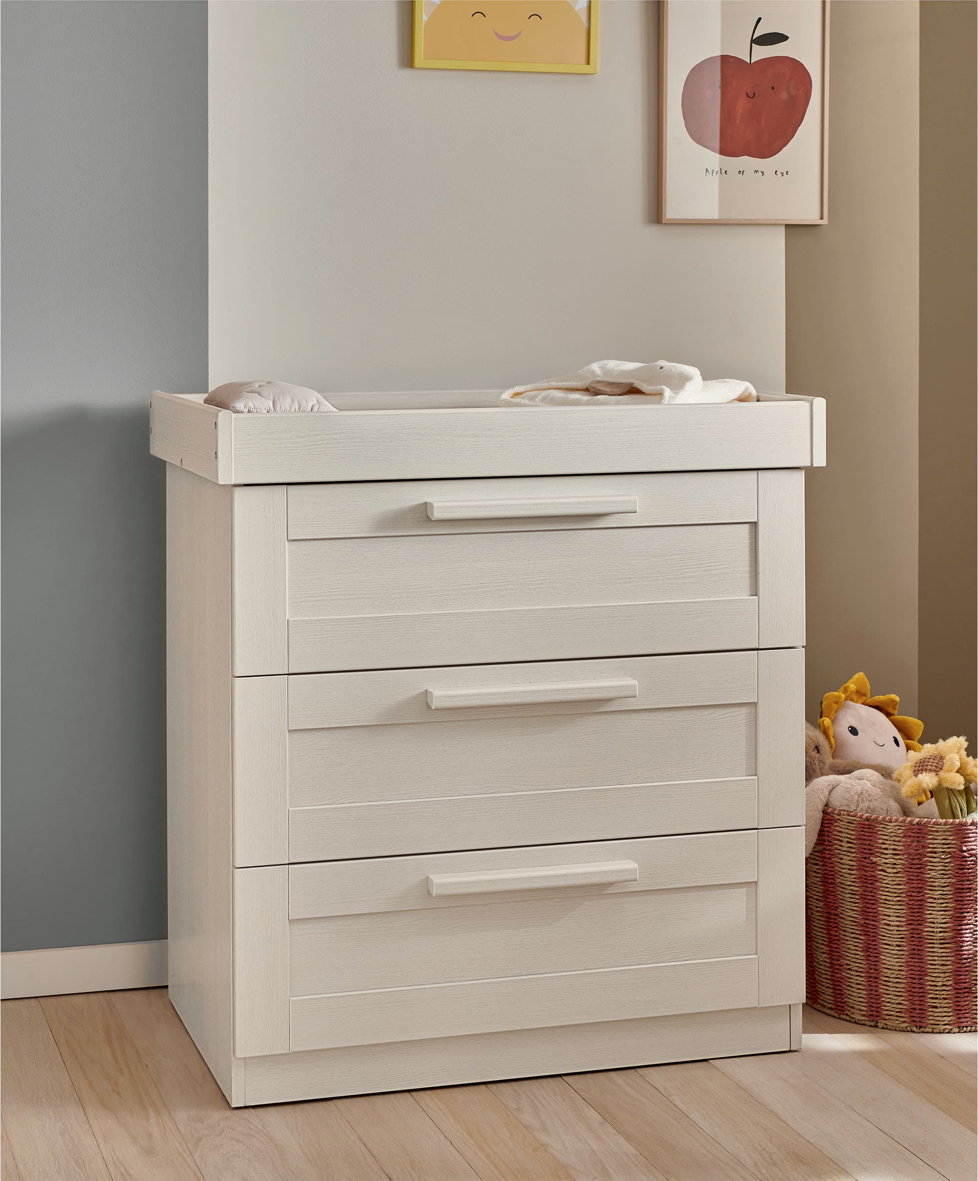 Mamas & Papas Atlas 2 Piece Cotbed Set with Dresser Changer - Stone Instore Collection
