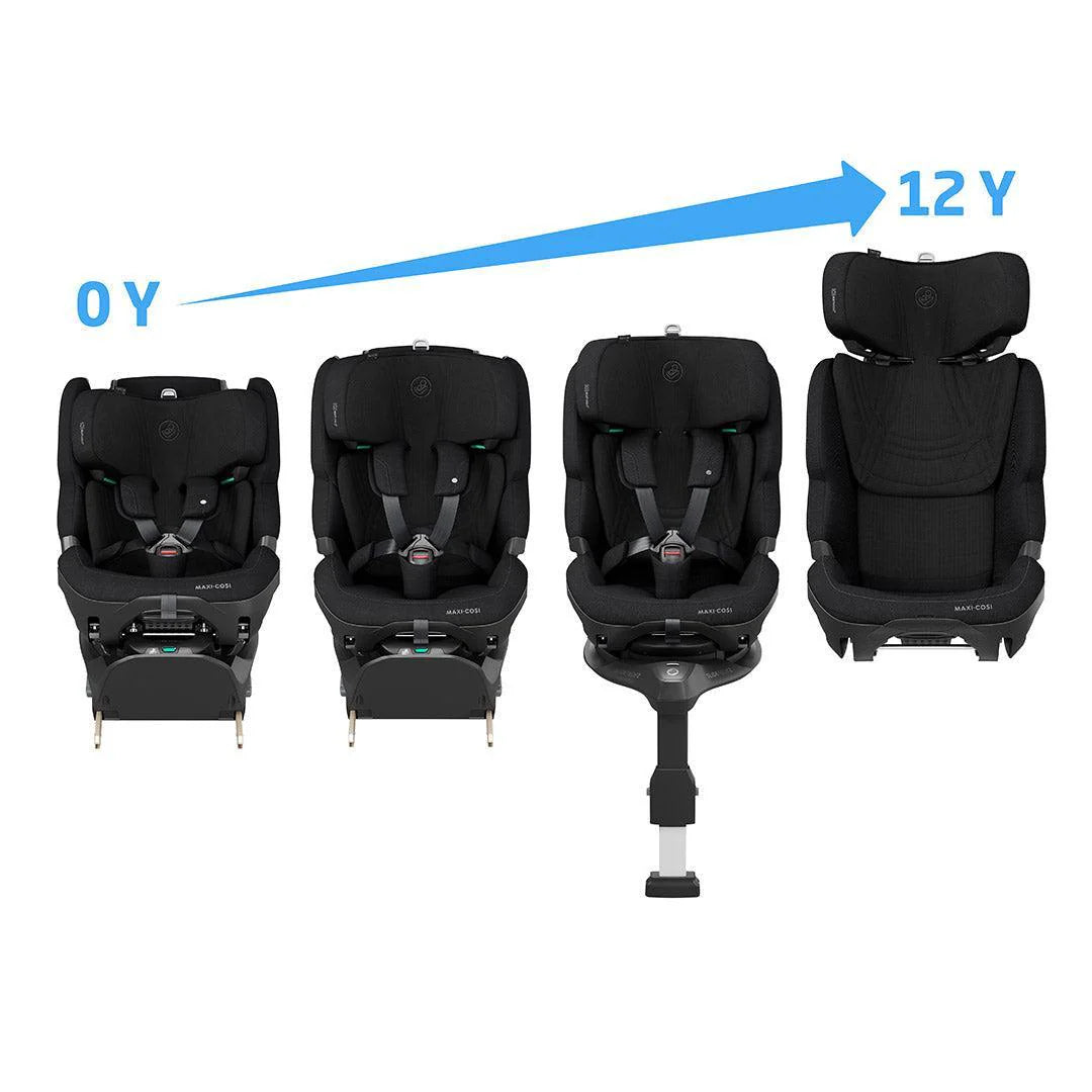 Pearl XL Slide Pro iSize Baby Car Seat,  Black - Pre Order