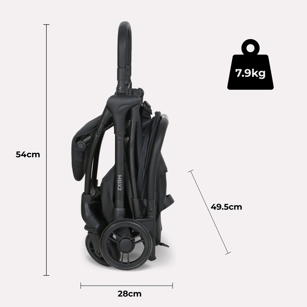 My Babiie MBX2 Compact Stroller - Black