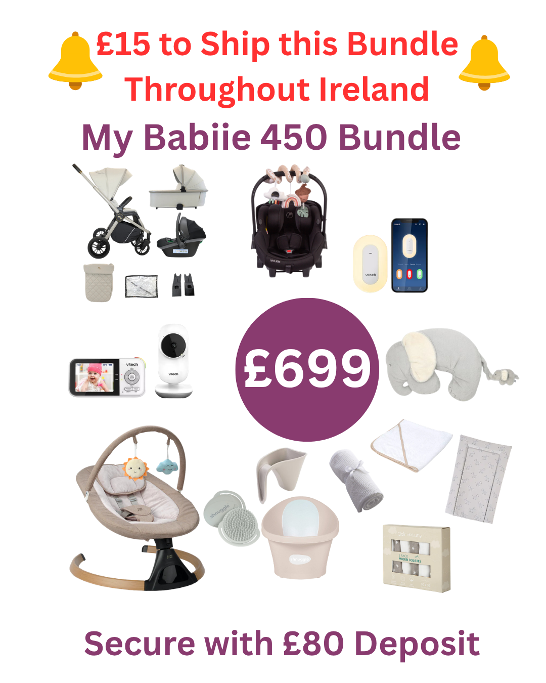 My Babiie 450 Travel System £699 Bumper Bundle - Secure With £80 Deposit
