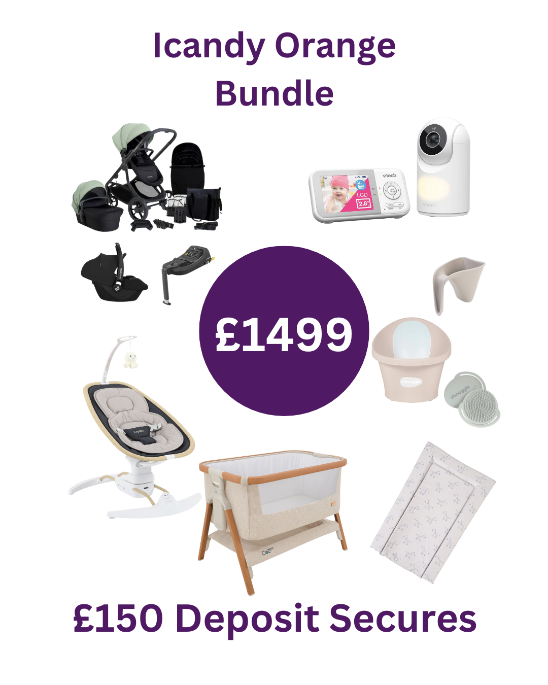 Icandy Orange Premium Bundle £1499.99 Pre Order .Instore Collection.