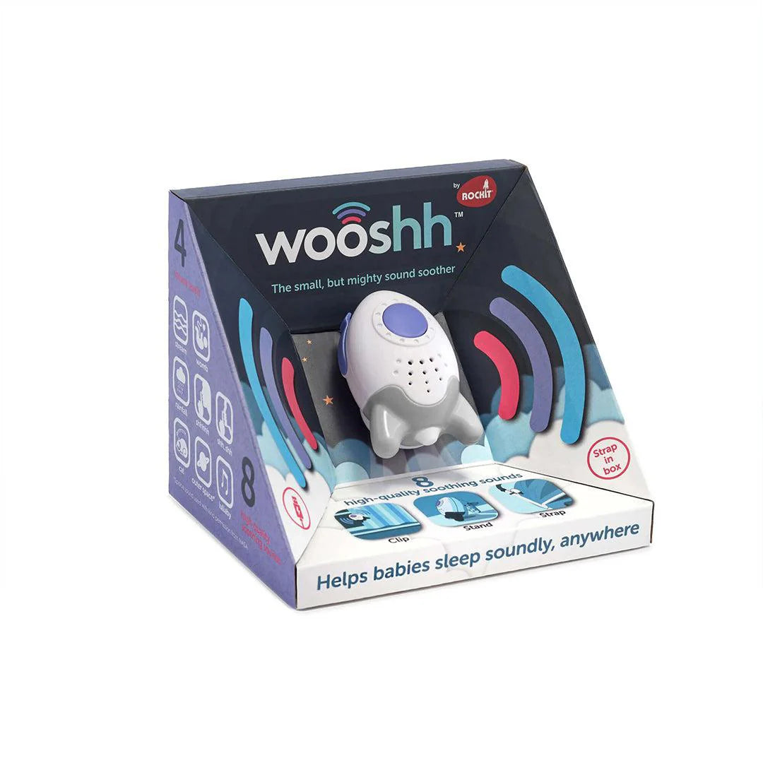 Wooshh by Rockit - Rechargeable White Noise Machine, Toddler and Baby Sleep Aid, Portable Baby Sleep Soother, Sound Therapy