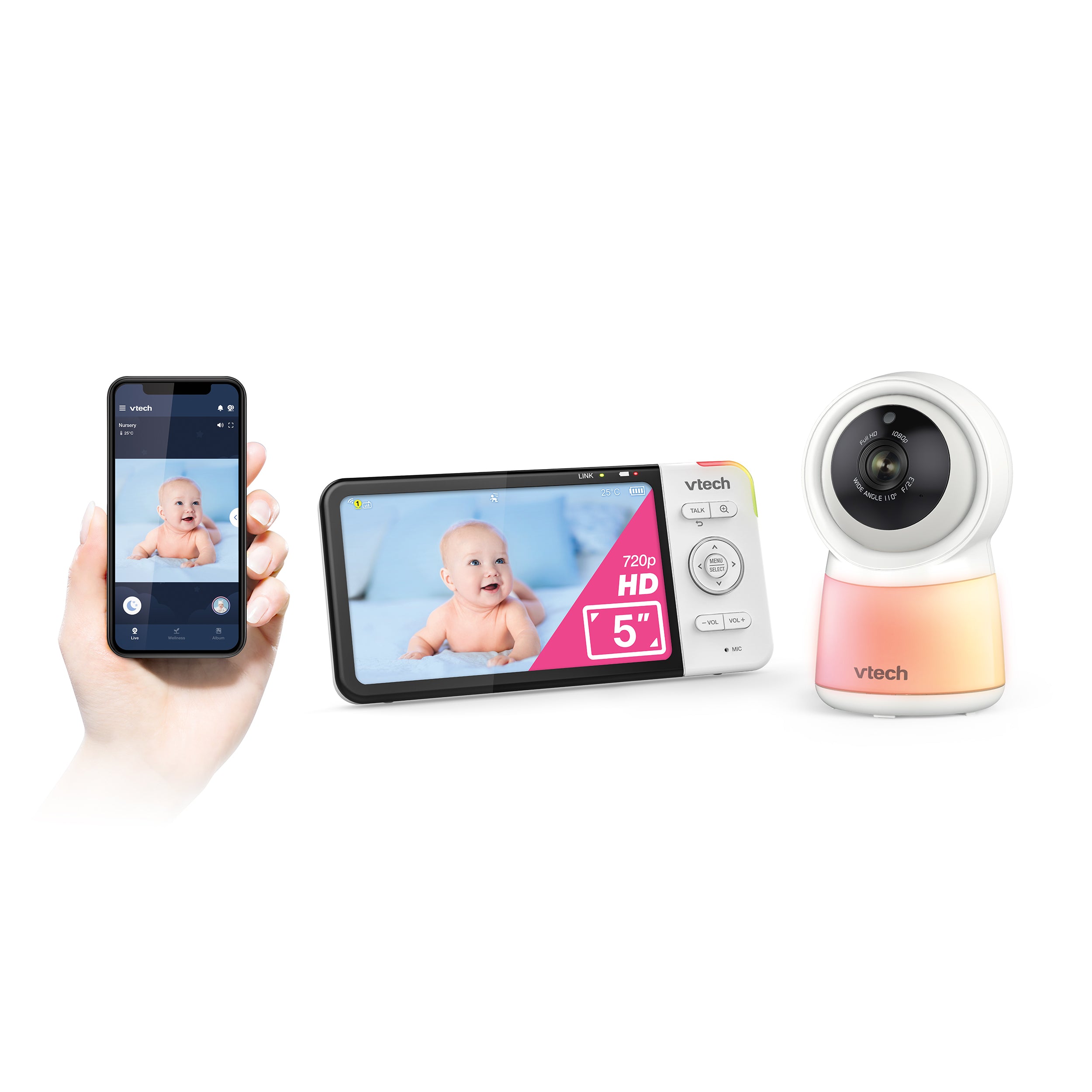 VTech 5in Smart Wi-Fi 1080p Video Monitor