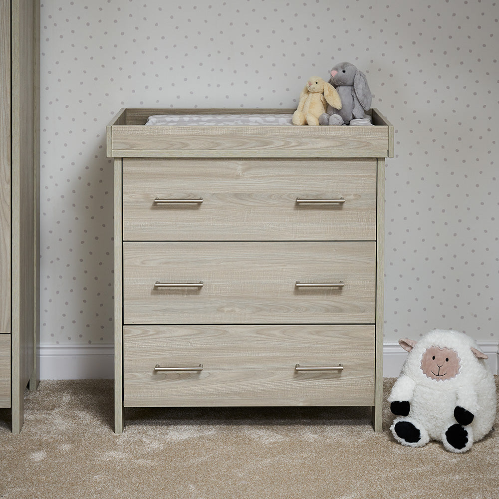 O Baby Nika 2 piece Furniture Bundle Grey Wash - Click & Collect